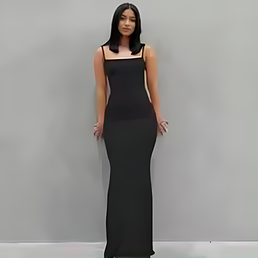 África | Vestido largo de tirantes