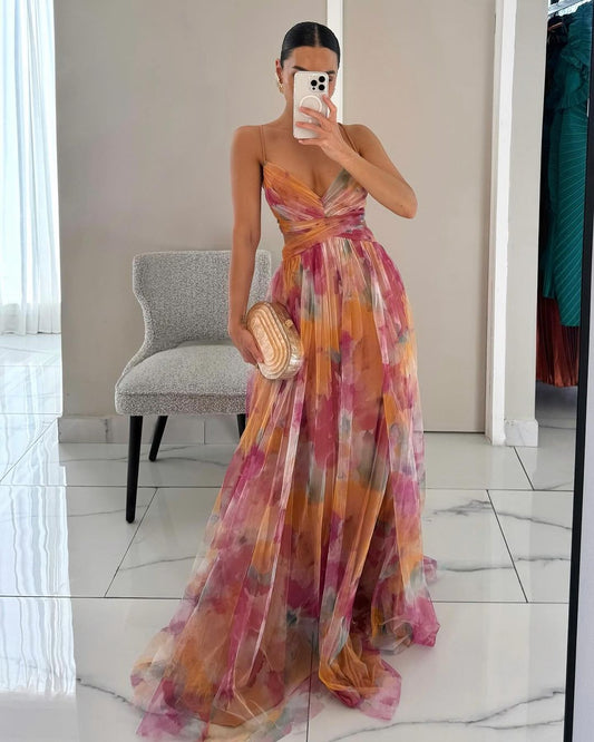 Camila | Maxi vestido encantador con estampado floral