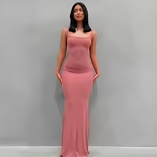 África | Vestido largo de tirantes
